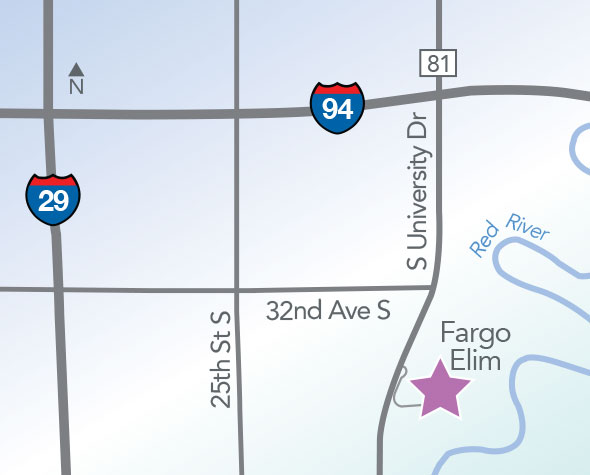 Fargo Elim map